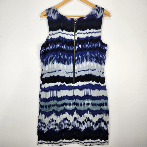 Reitmans Blue, Black & Silver Sleeveless Summer Dress – Size 9 - Picture 3 of 13